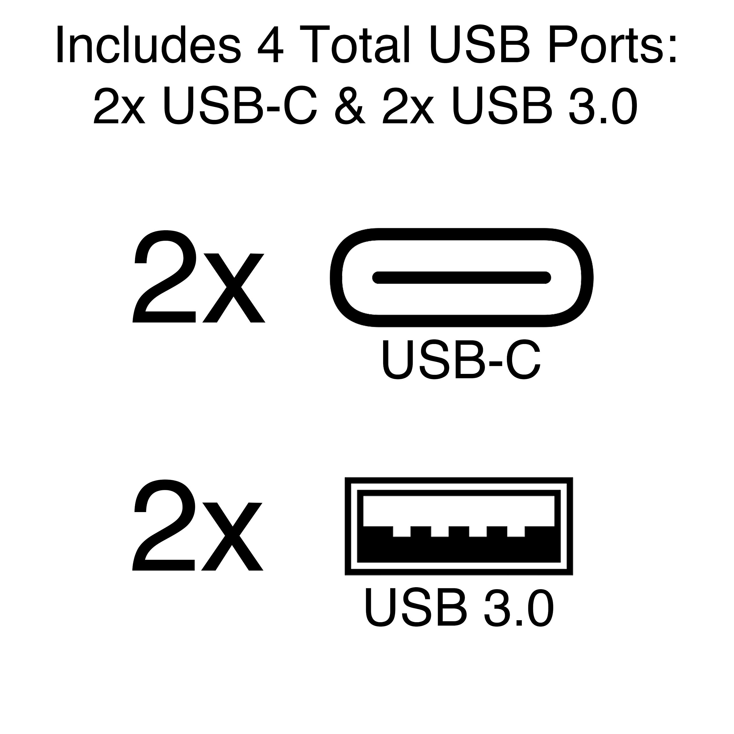C2G 28845 USB-C Docking Station with 4K UHD HDMI, Ethernet, USB and Power Delivery, Black - Image 4