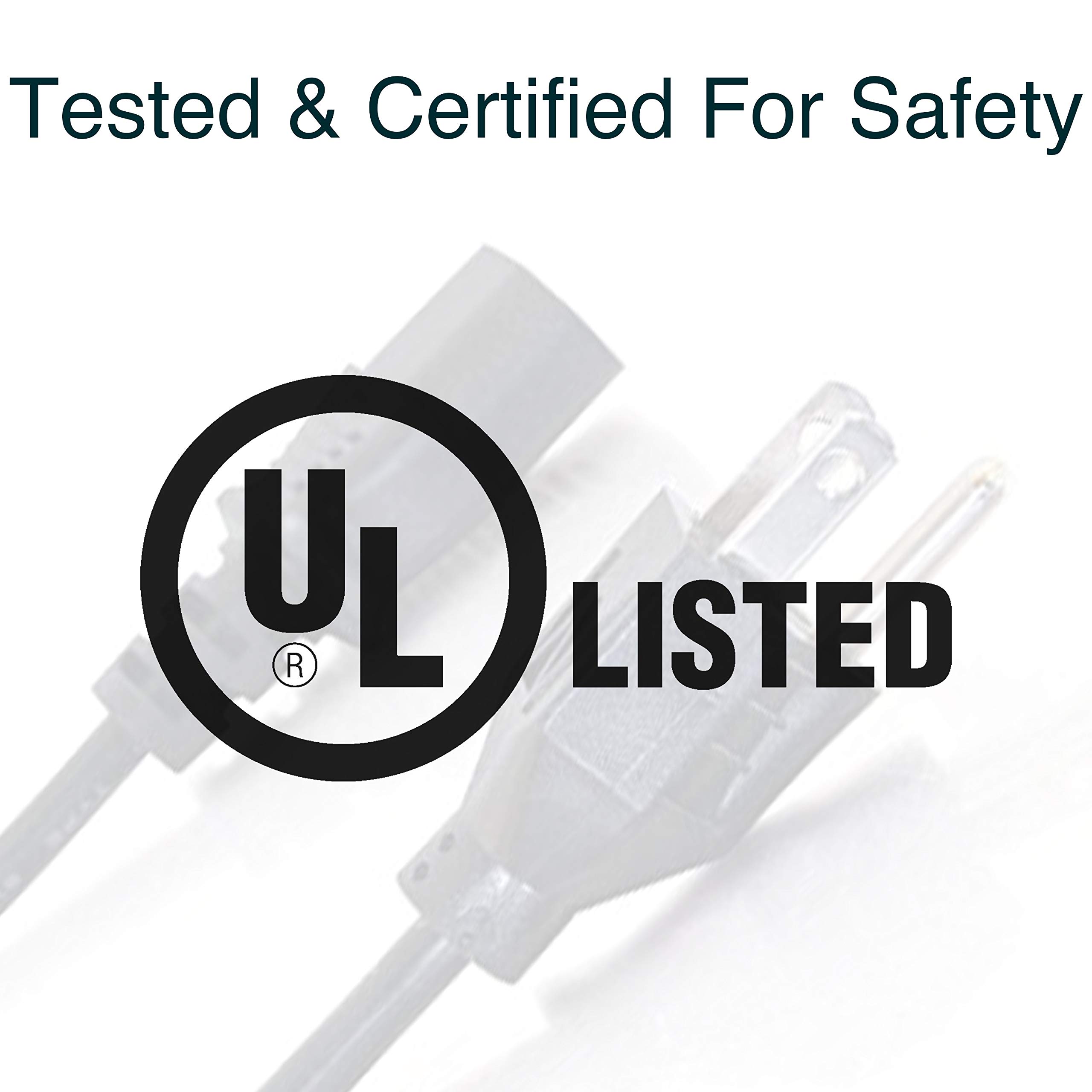 C2G 03131 14 AWG Universal Replacement Power Cord With 3 Pin Connector, 6 Feet (1.82 Meters), Black - Image 4