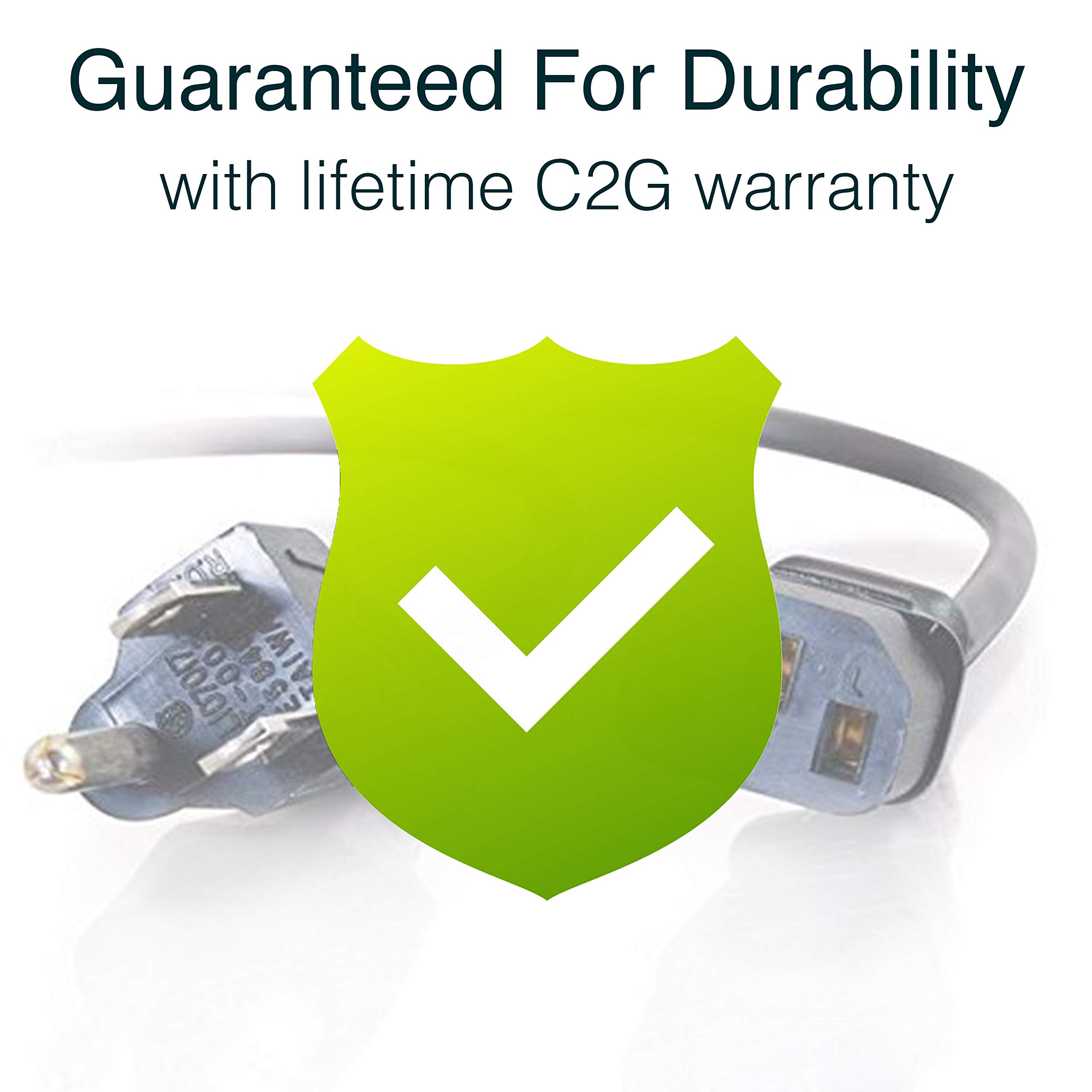 C2G 03131 14 AWG Universal Replacement Power Cord With 3 Pin Connector, 6 Feet (1.82 Meters), Black - Image 5