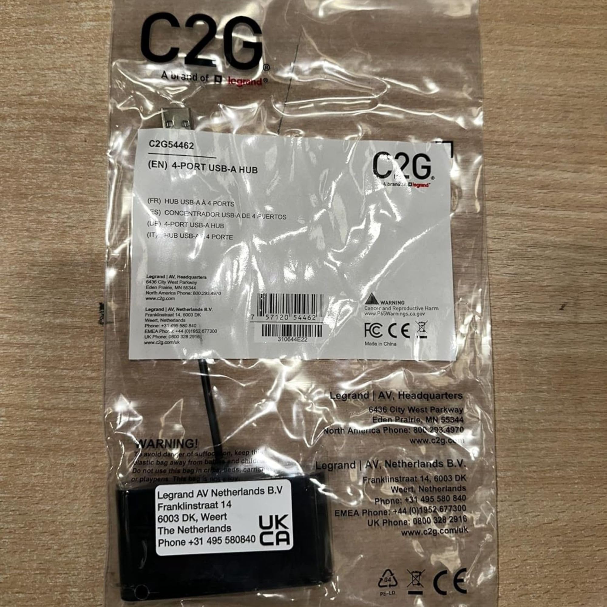 C2G 4-Port USB-A 3.0 Hub - SuperSpeed USB 5Gbps, Black (C2G54462) - Image 6