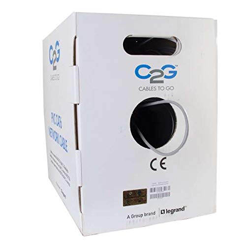 C2G 43406 Cat6 Bulk Cable- Unshielded Ethernet Network Cable with Stranded Conductors, In-Wall CMR-Rated, TAA Compliant, Gray (1000 Feet, 304.8 Meters) - Image 3