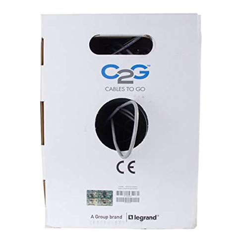 C2G 43406 Cat6 Bulk Cable- Unshielded Ethernet Network Cable with Stranded Conductors, In-Wall CMR-Rated, TAA Compliant, Gray (1000 Feet, 304.8 Meters) - Image 4