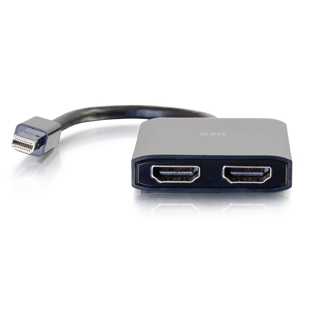 C2G 54292 USB Powered 4K 2-Port Mini DisplayPort to HDMI MST Hub Monitor Splitter, Black - Image 10