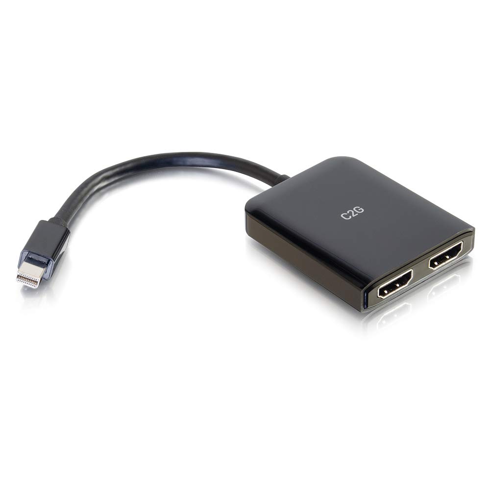 C2G 54292 USB Powered 4K 2-Port Mini DisplayPort to HDMI MST Hub Monitor Splitter, Black - Image 9