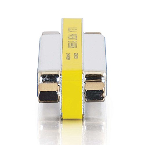 C2G/Cables to Go 02774 DB25 F/F Mini Gender Changer (Coupler), Silver/Yellow - Image 3