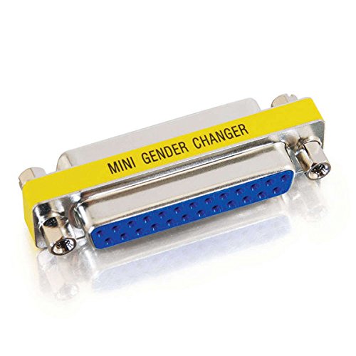C2G/Cables to Go 02774 DB25 F/F Mini Gender Changer (Coupler), Silver/Yellow - Image 4