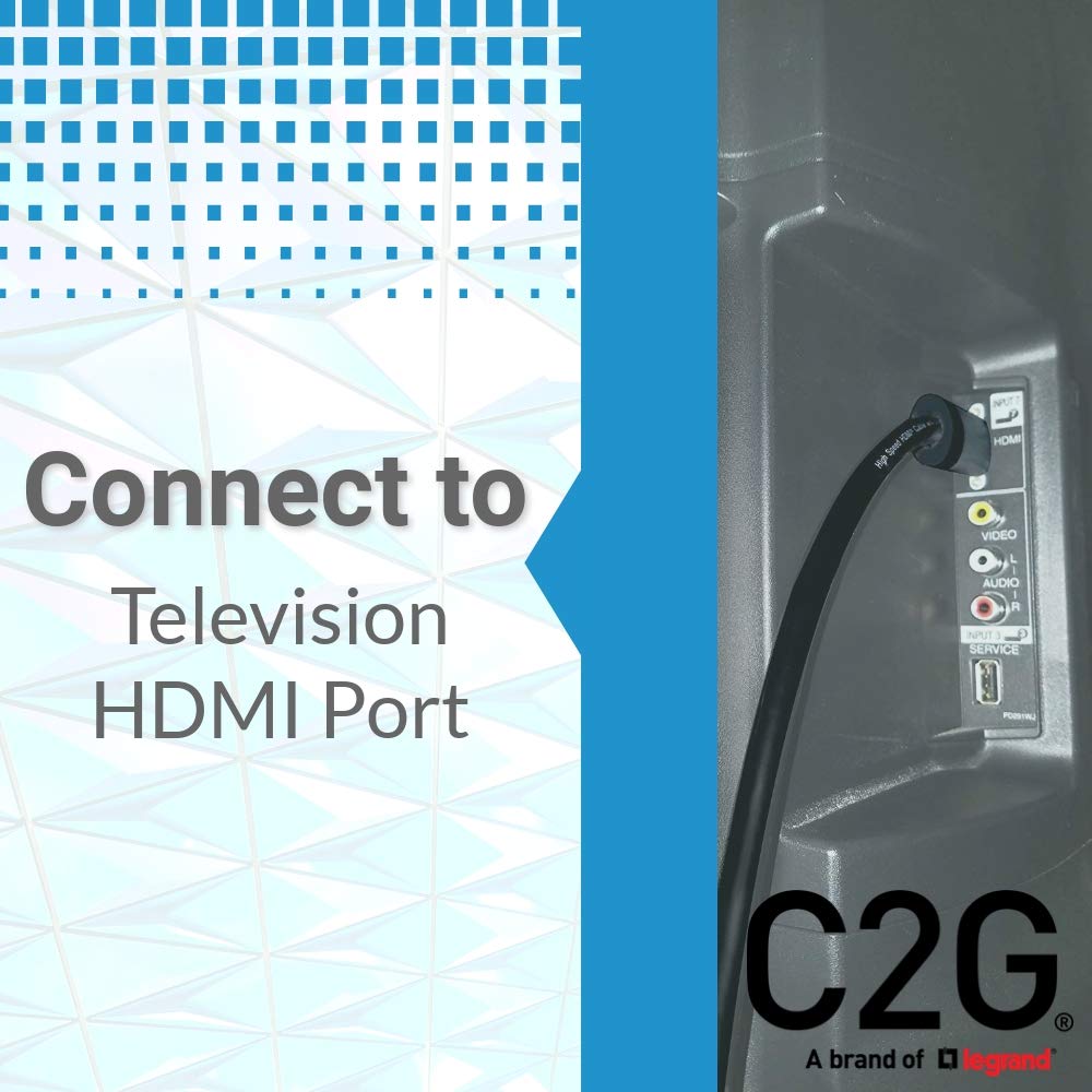 C2G HDMI Cable, 4K, High Speed HDMI Cable, Ethernet, In Wall HDMI Cable, CL2, 60Hz, 49.2 Feet (15 Meters), Black, Cables to Go 42527 - Image 6