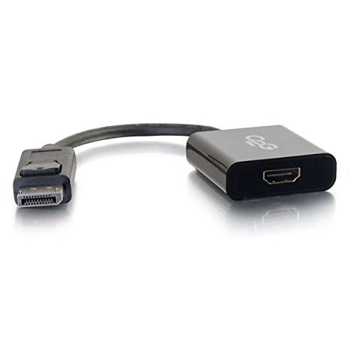 C2G Display Port Cable, Display Port to HDMI, 4K, Male to Female, Black, 8 inches, Cables to Go 54306 - Image 3