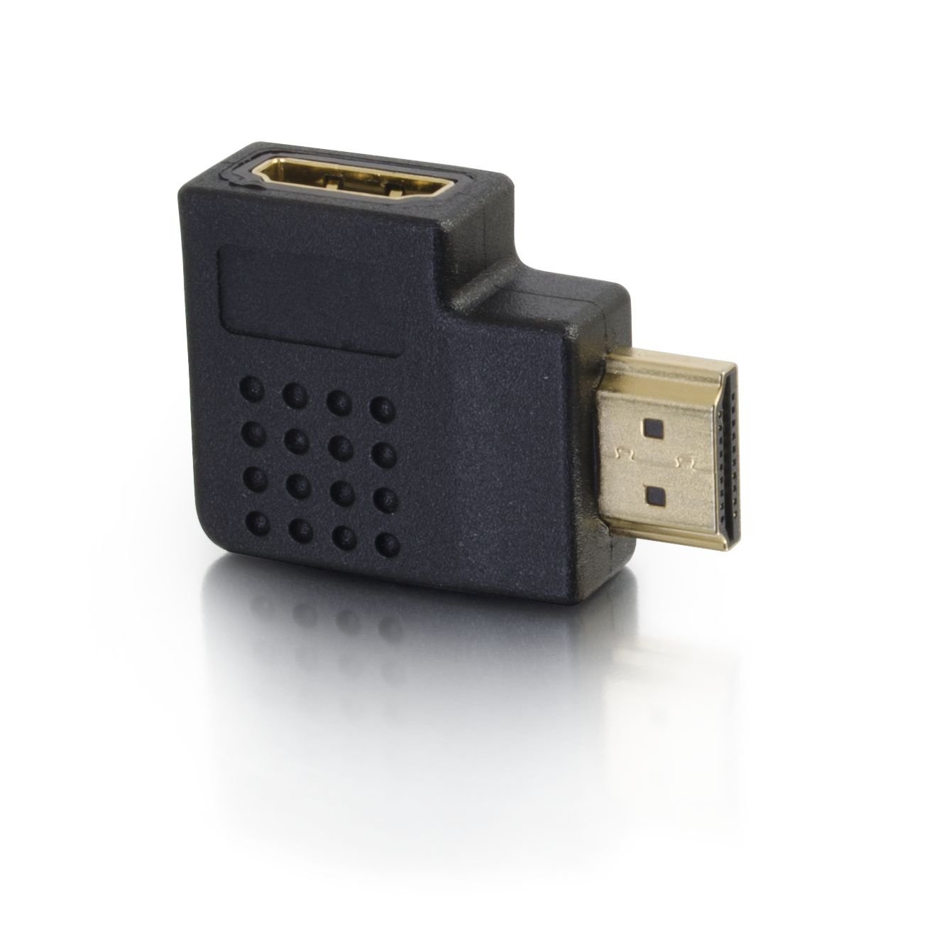 C2G HDMI Adapter, HDMI Right Angle Adapter, Fits in Tight Spaces, for Wall Mounted TVs, Black, Cables to Go 43290 - Image 5