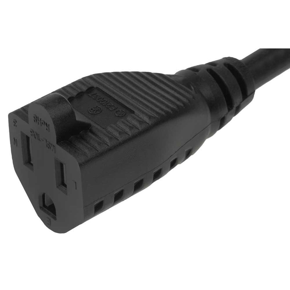 C2G Power Cord, Flat Plug Extension Cord, 18 AWG, Black, 1.5 Feet (0.45 Meters), Cables to Go 29804 - Image 3