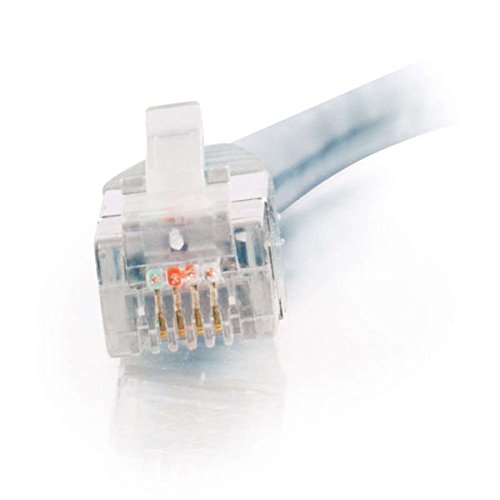 C2G RJ11 Ethernet Network Cable For DSL Internet, 100 foot long, 28726 Transparent Blue - Image 3