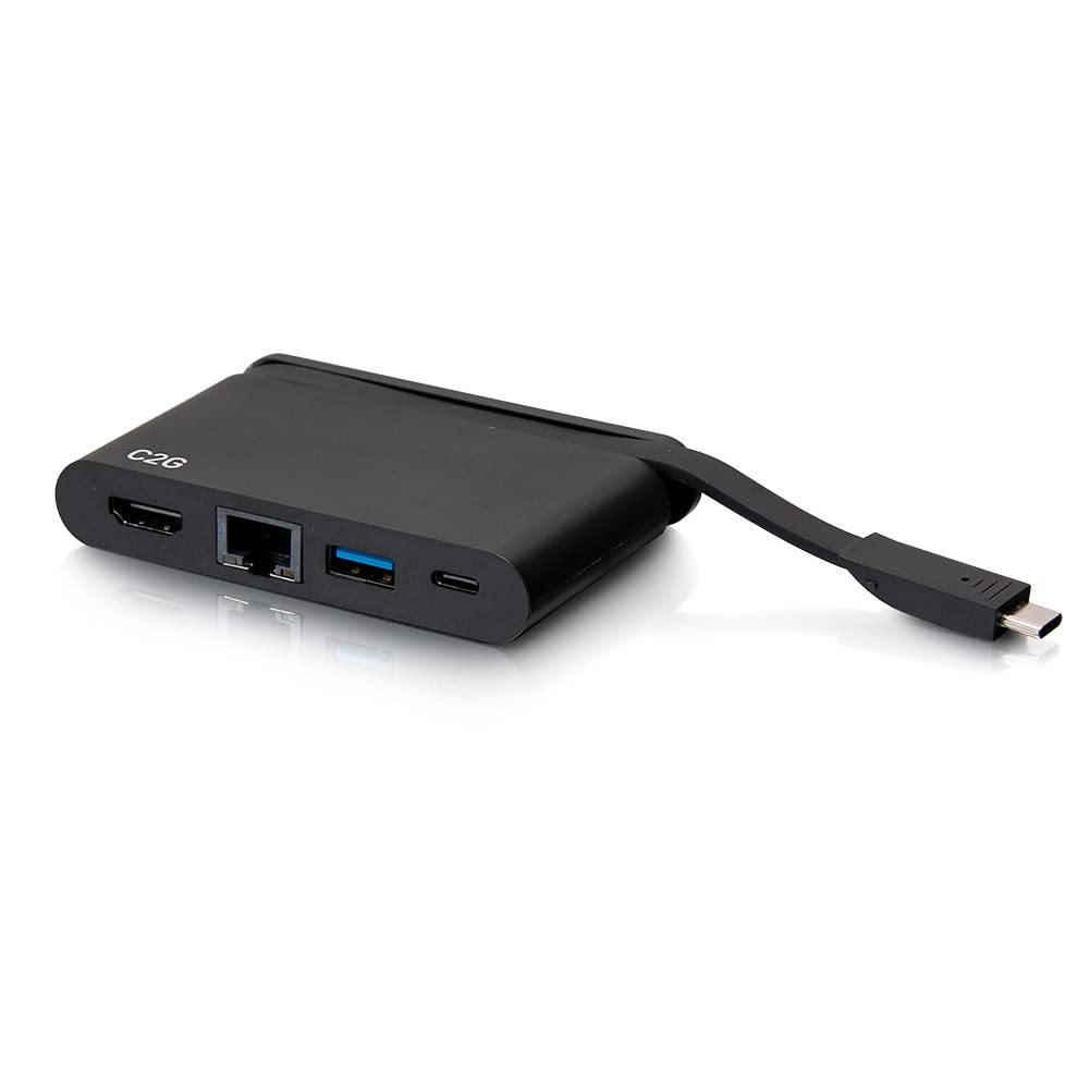 C2G USB-C 4-in-1 Compact Dock with HDMI, USB-A, Ethernet, and USB-C Power Delivery up to 100W - 4K 30Hz - Image 4