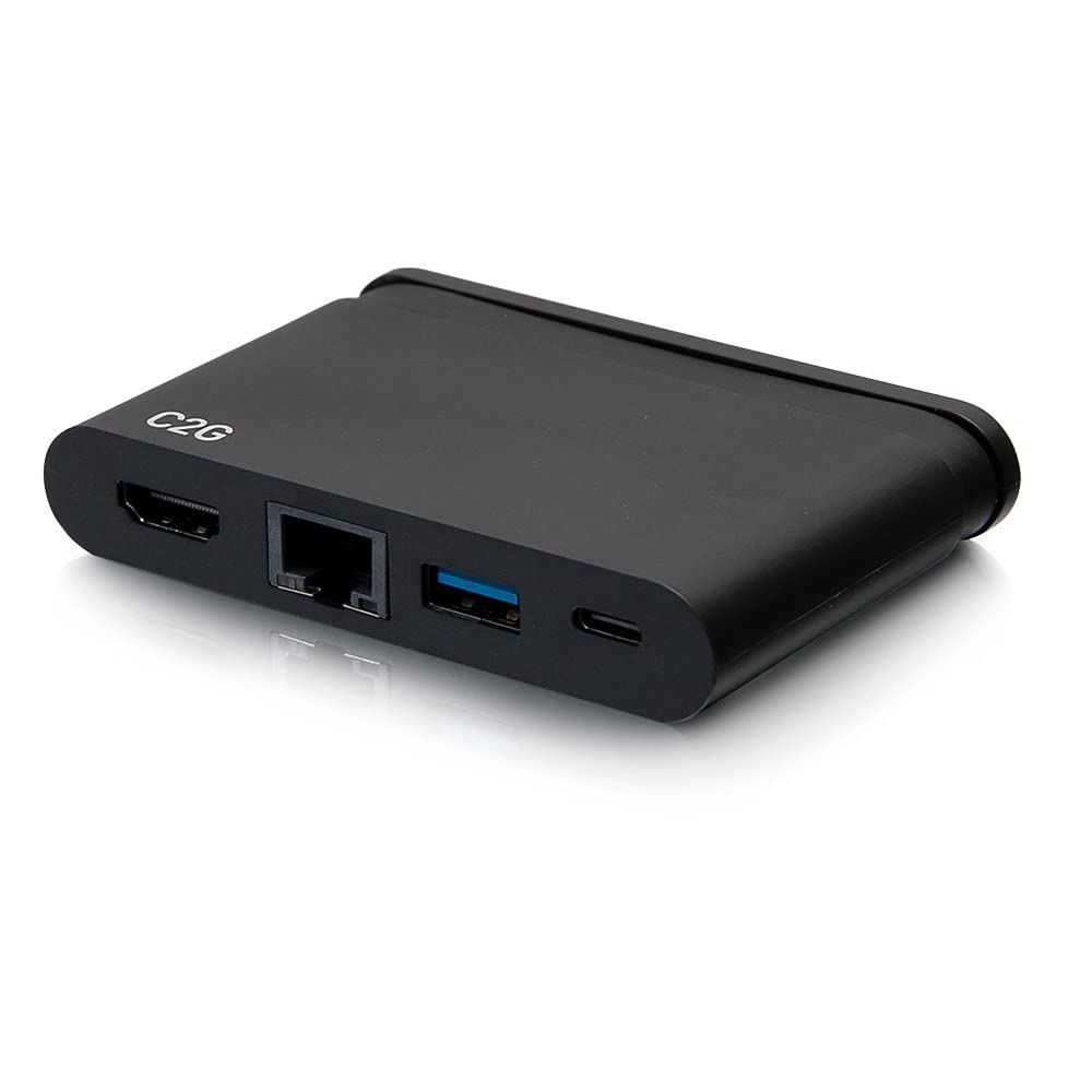 C2G USB-C 4-in-1 Compact Dock with HDMI, USB-A, Ethernet, and USB-C Power Delivery up to 100W - 4K 30Hz - Image 6