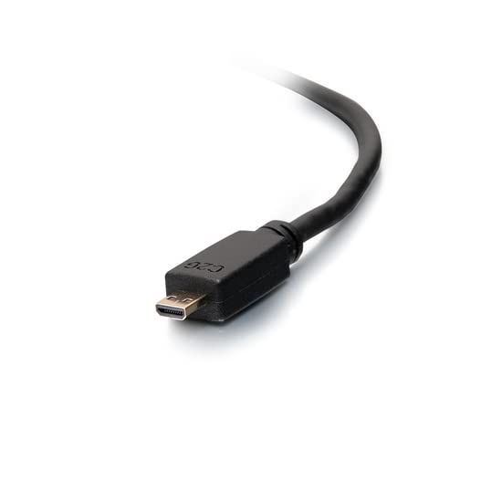 Legrand - C2G Micro HDMI to HDMI Ethernet Cable, 4k High Speed HDMI Cable, Black 60 hz HDMI Cable, HDMI Cable 10 ft, 1 Count, C2G 50616 - Image 3