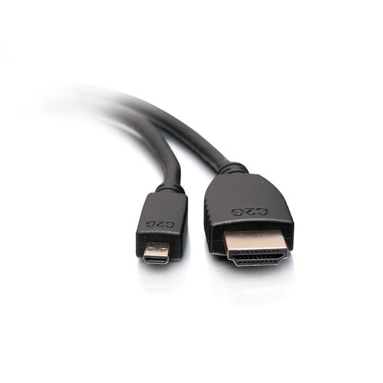 Legrand - C2G Micro HDMI to HDMI Ethernet Cable, 4k High Speed HDMI Cable, Black 60 hz HDMI Cable, HDMI Cable 10 ft, 1 Count, C2G 50616 - Image 6