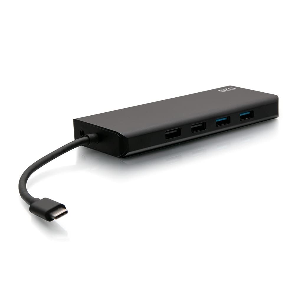 USB-C® 9-in-1 Dual Display Docking Station with 60W Power Supply, HDMI®, Ethernet, USB, 3.5mm Audio and Power Delivery up to 60W - 4K 30Hz (TAA Compliant) - TAA Compliant - Image 4